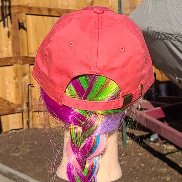 New Ladies Coral Bling Heart BLING Hat - Picture 4 of 4